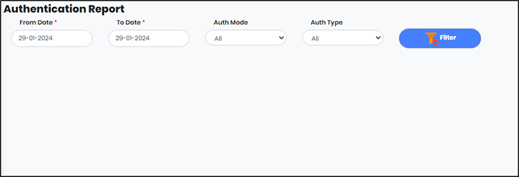 Authentication report Screen - CyLock